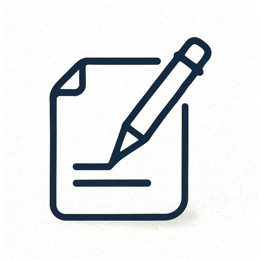 Application document creation icon ebook-landing-icon-pen